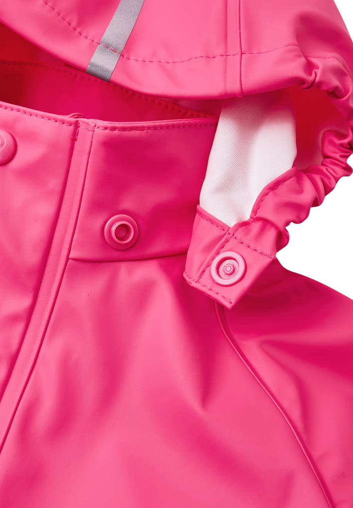 Reima Lampi Pink Rain Coat for kids with detachable hood