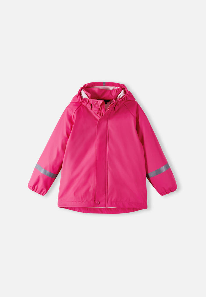Reima Pink Rain Jacket Lampi with reflecting details