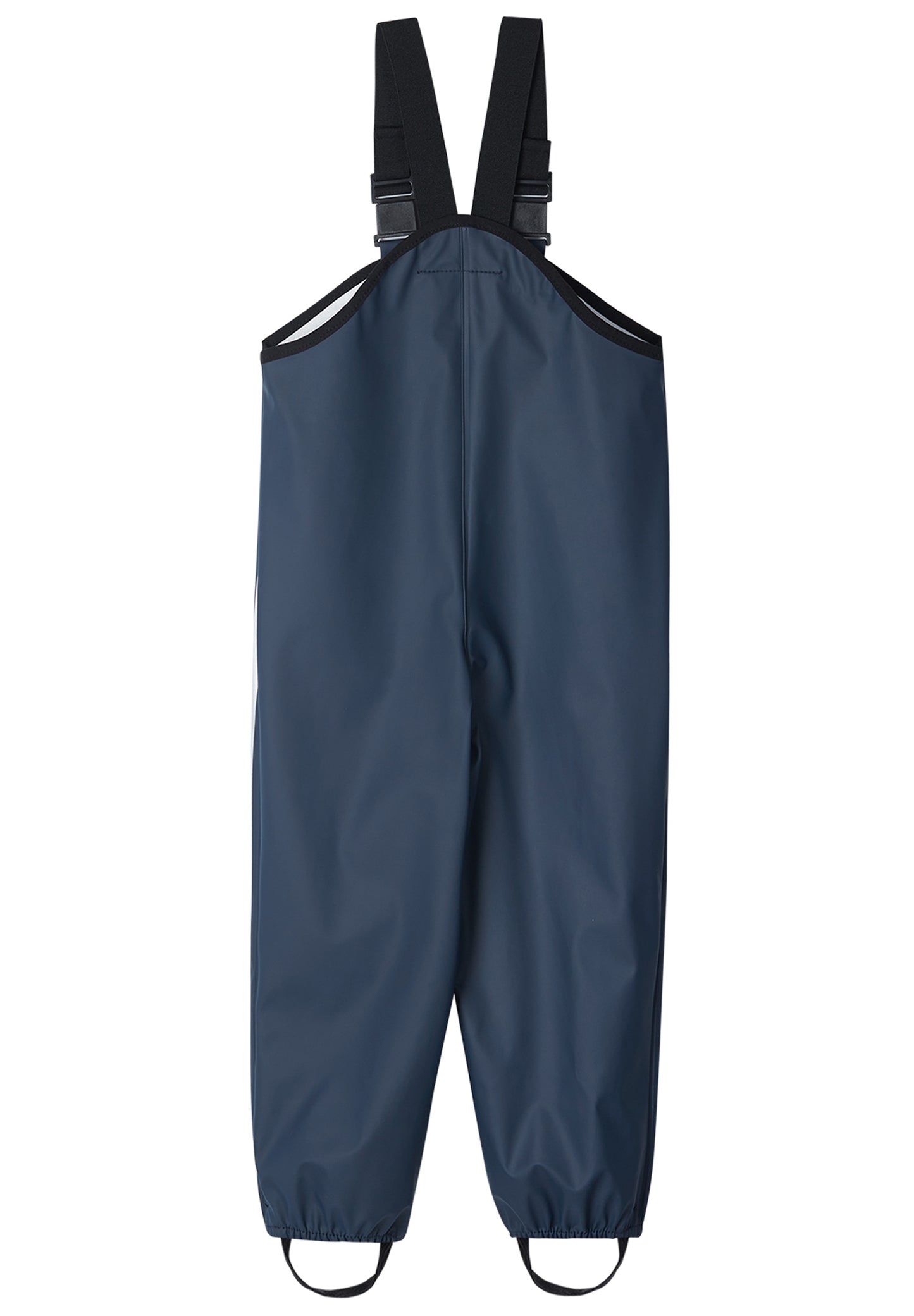 Reima Waterproof Blue Rain Pants with foot loops and adjustable suspenders